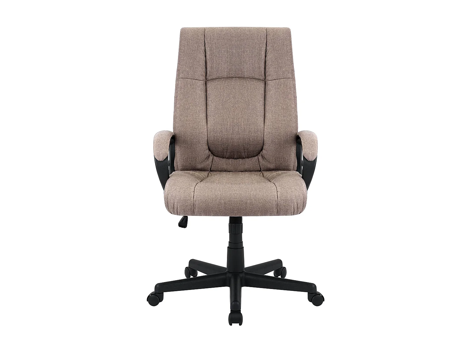 Chaise de bureau - Tissu & Noir - Taupe - XL Sparta