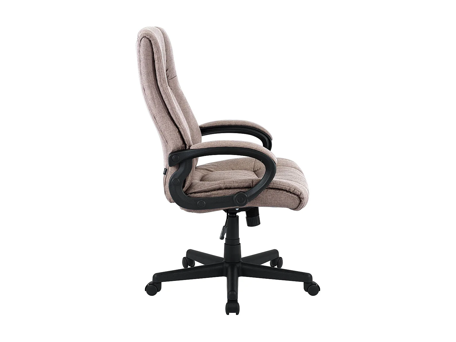 Chaise de bureau - Tissu & Noir - Taupe - XL Sparta