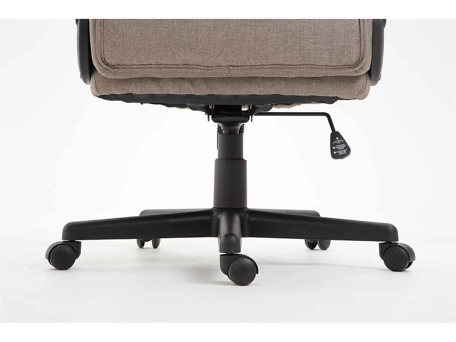 Chaise de bureau - Tissu & Noir - Taupe - XL Sparta