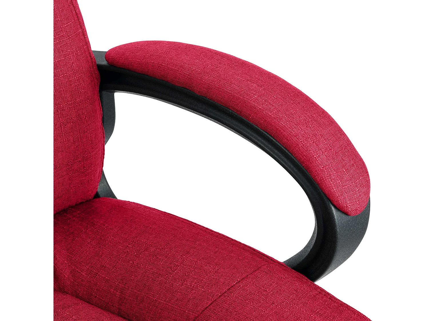 Chaise de bureau - Tissu & Noir - Rouge - XL Sparta