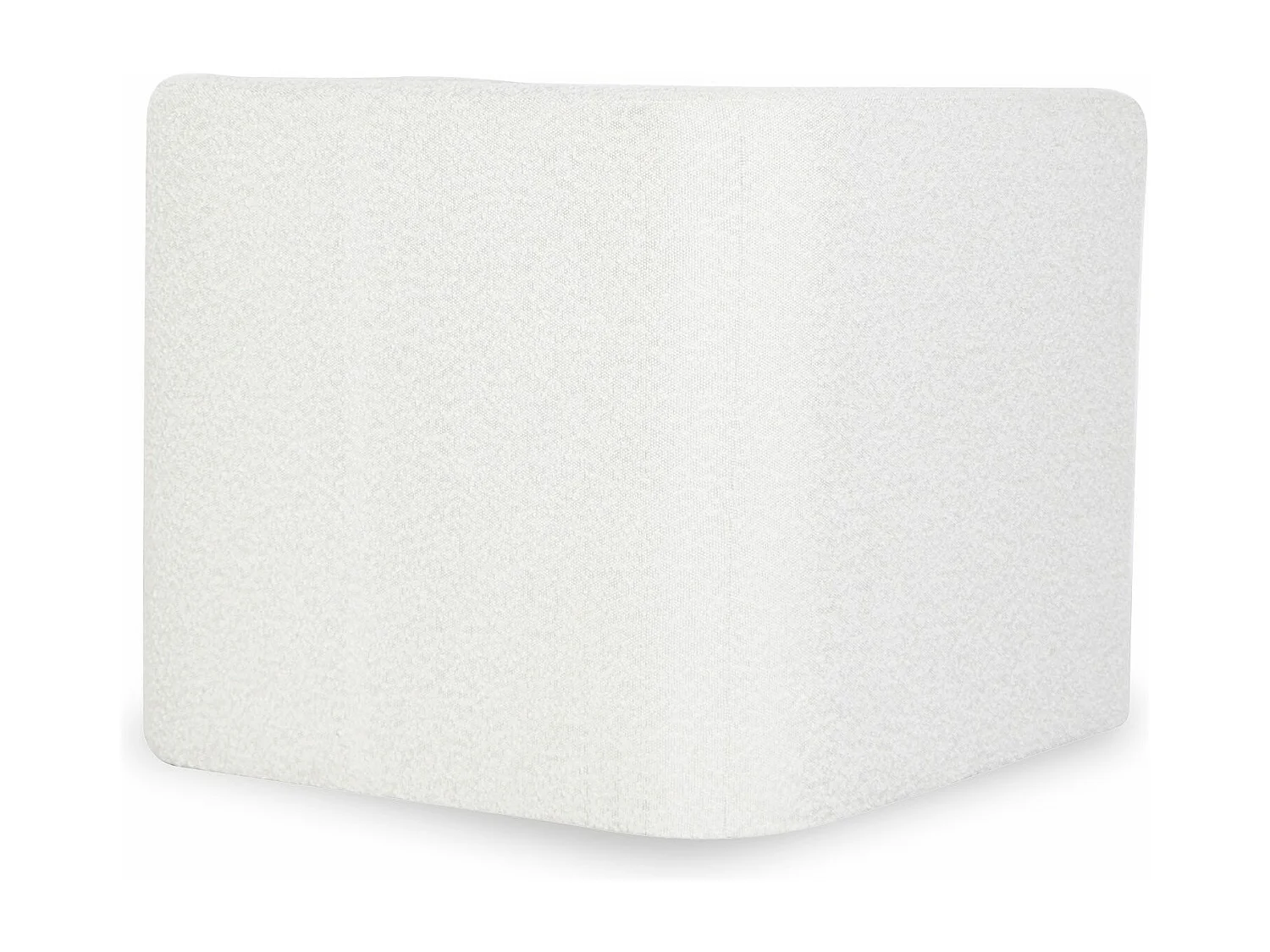 Fauteuil moderne style cubique Fredonia Tissu bouclette Crème