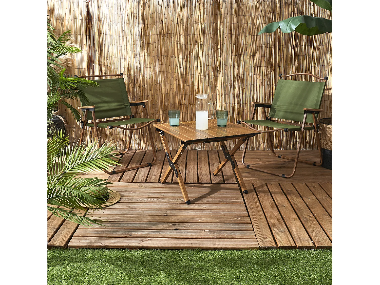 Chaise de Camping Pliable "Mariposa" 77cm Vert