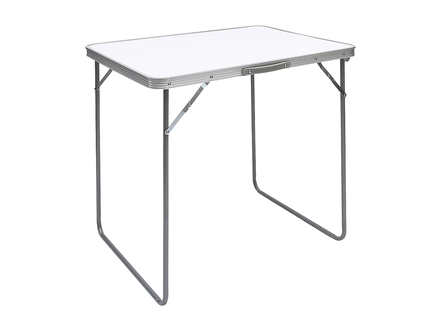Table De Camping Pliable Blanc 80x60cm Blanc