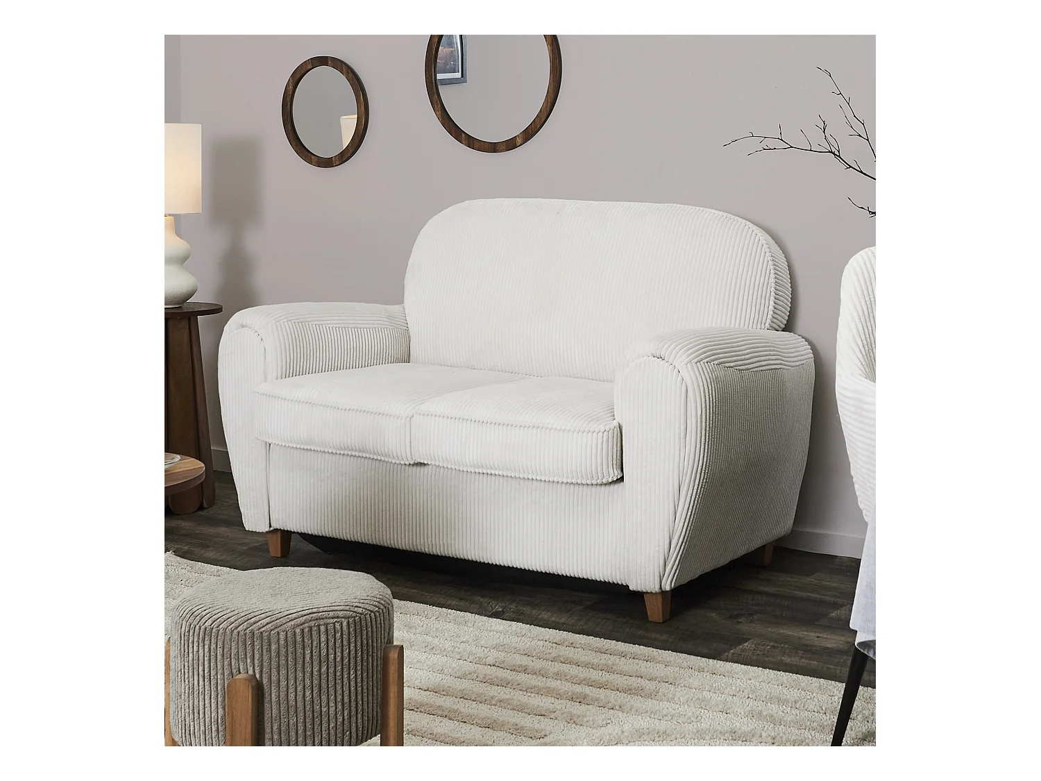 Canape Club Cotele Scott Beige Beige
