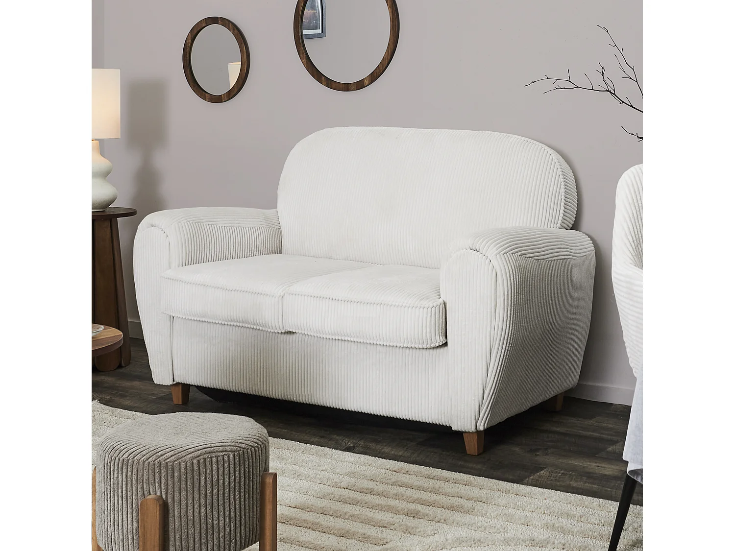 Canape Club Cotele Scott Beige Beige