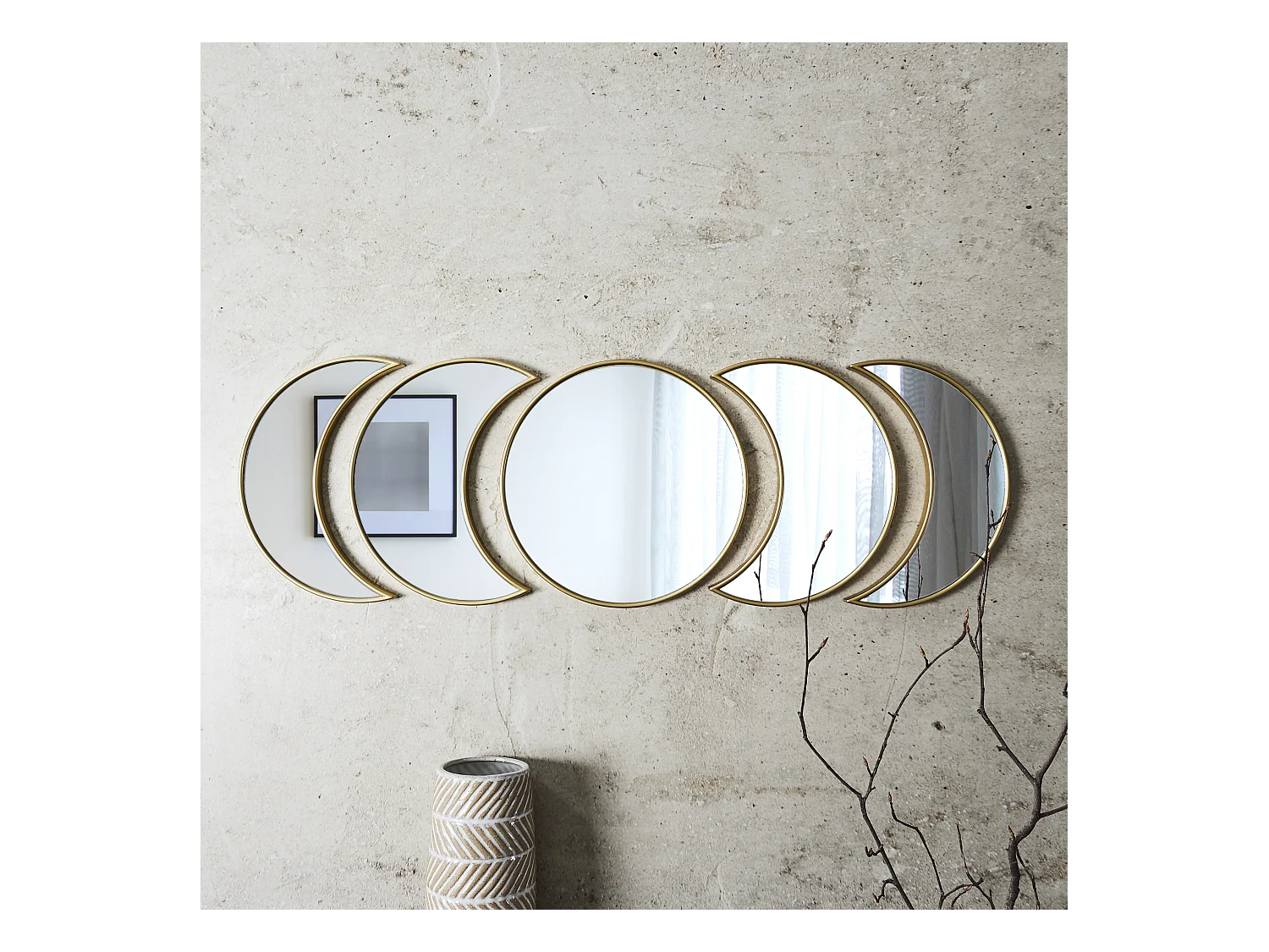 Miroir Deco Moon X5 Or