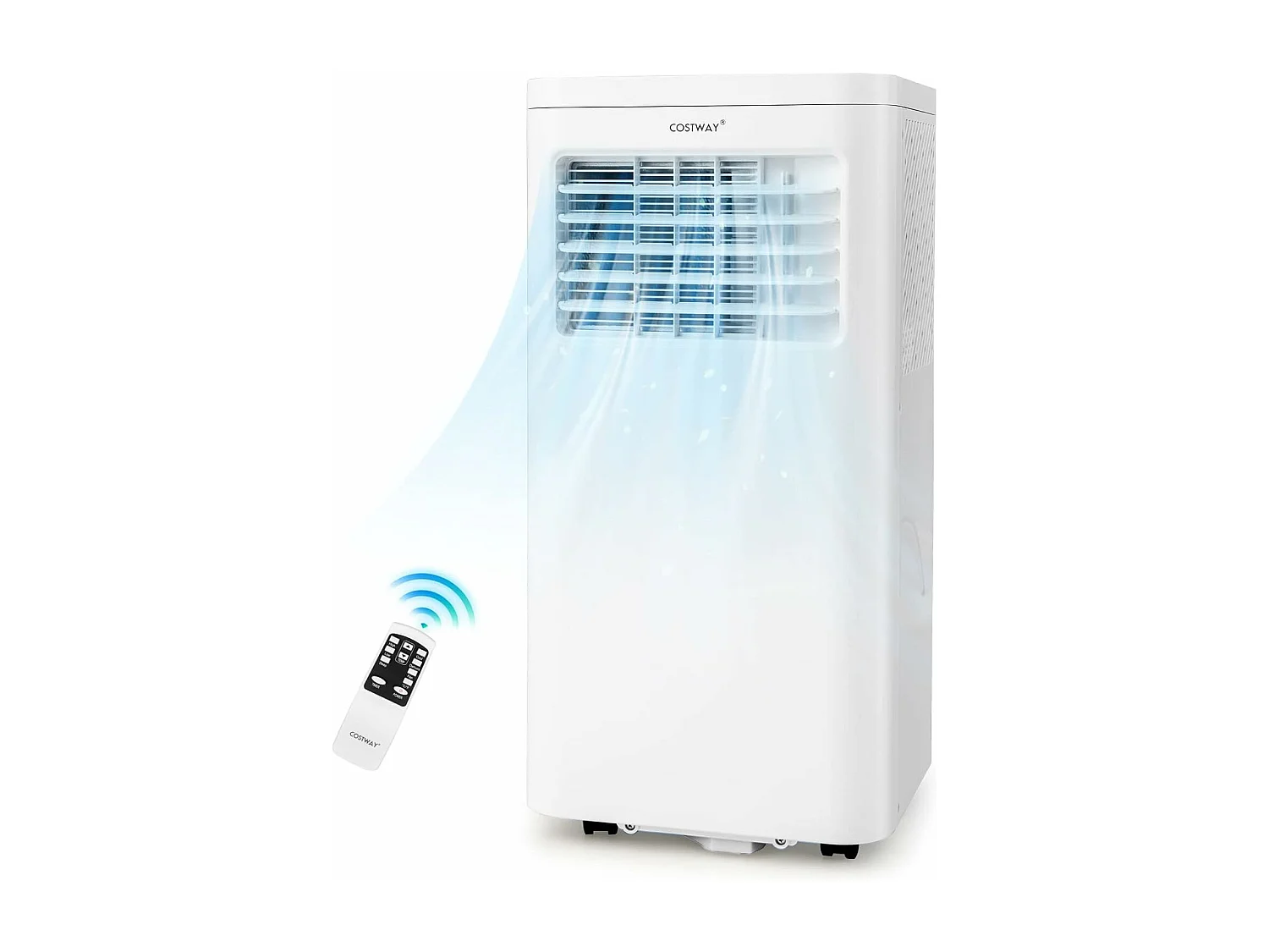 Climatiseur Mobile Silencieux 9000BTU, Climatiseur Portable 4 en 1 Rafraîchisseur R290, Ventilateur, Déshumidificateur 20L/Jour, Mode Nuit, Minuterie 24h [Classe A]