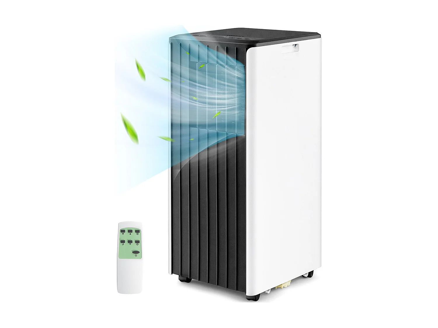 9000BTU 4 in 1 stille draagbare airconditioner [Energieklasse A] APP-bediening met koelventilator Luchtontvochtiger Slaapmodus 24-uurs timer