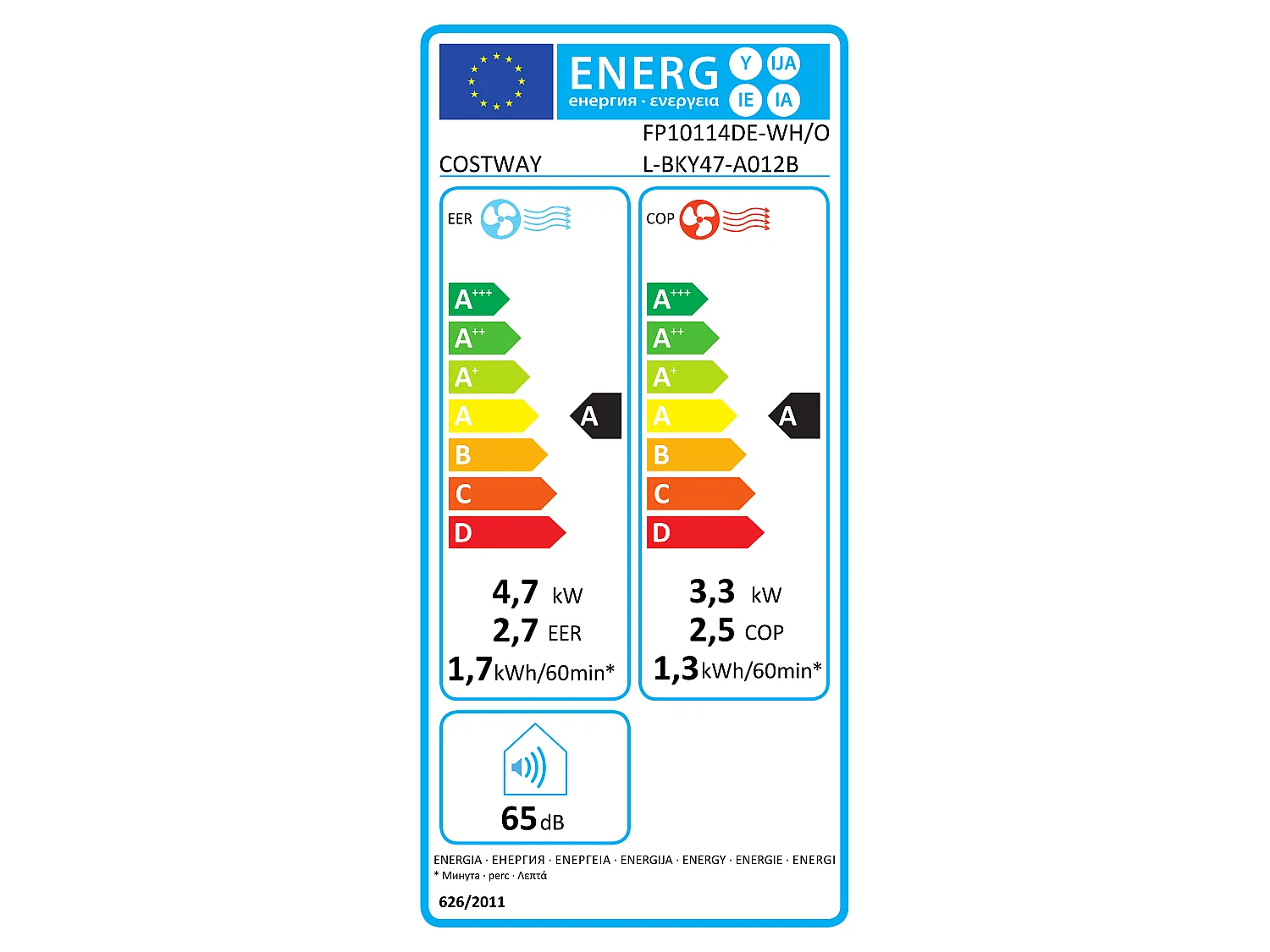 Climatiseur Mobile 5 en 1 R290 16000BTU [Classe énergétique A] Contrôle Télécommande/APP Chauffage Rafraîchissement Déshumidification Ventilateur et Mode Nuit