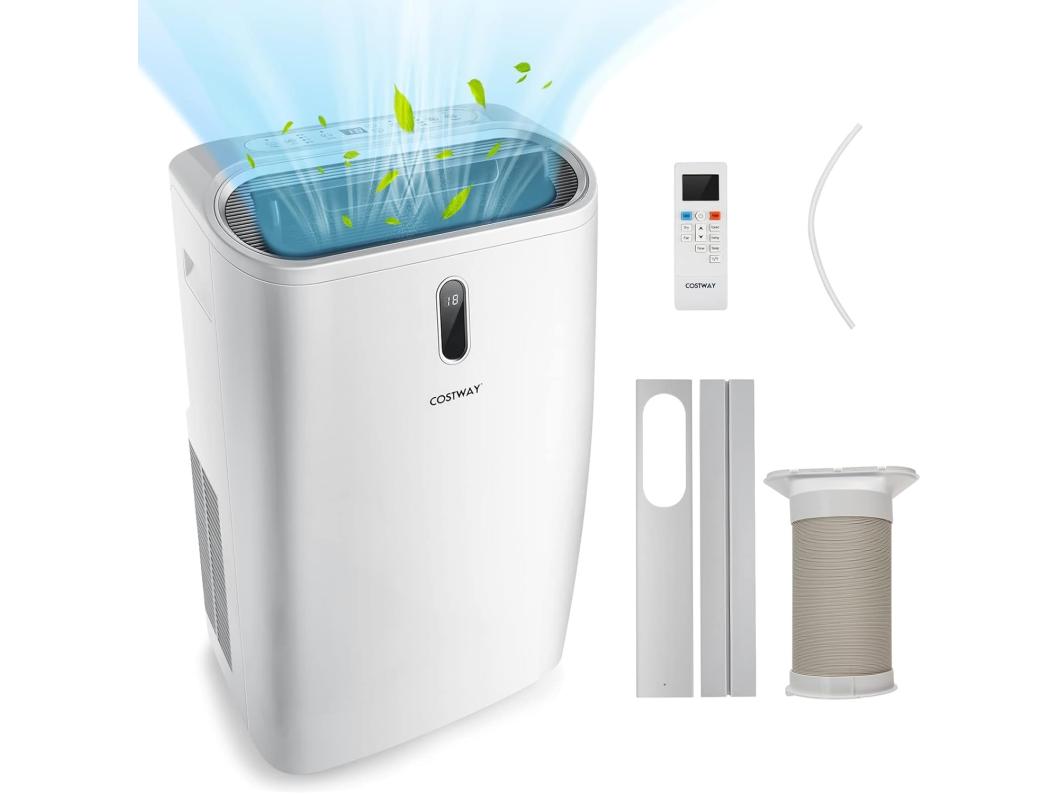 5 in 1 R290 16000BTU mobiele airconditioner [Energieklasse A] Afstandsbediening/APP-bediening Verwarming Koeling Ontvochtiging Ventilator en nachtmodus