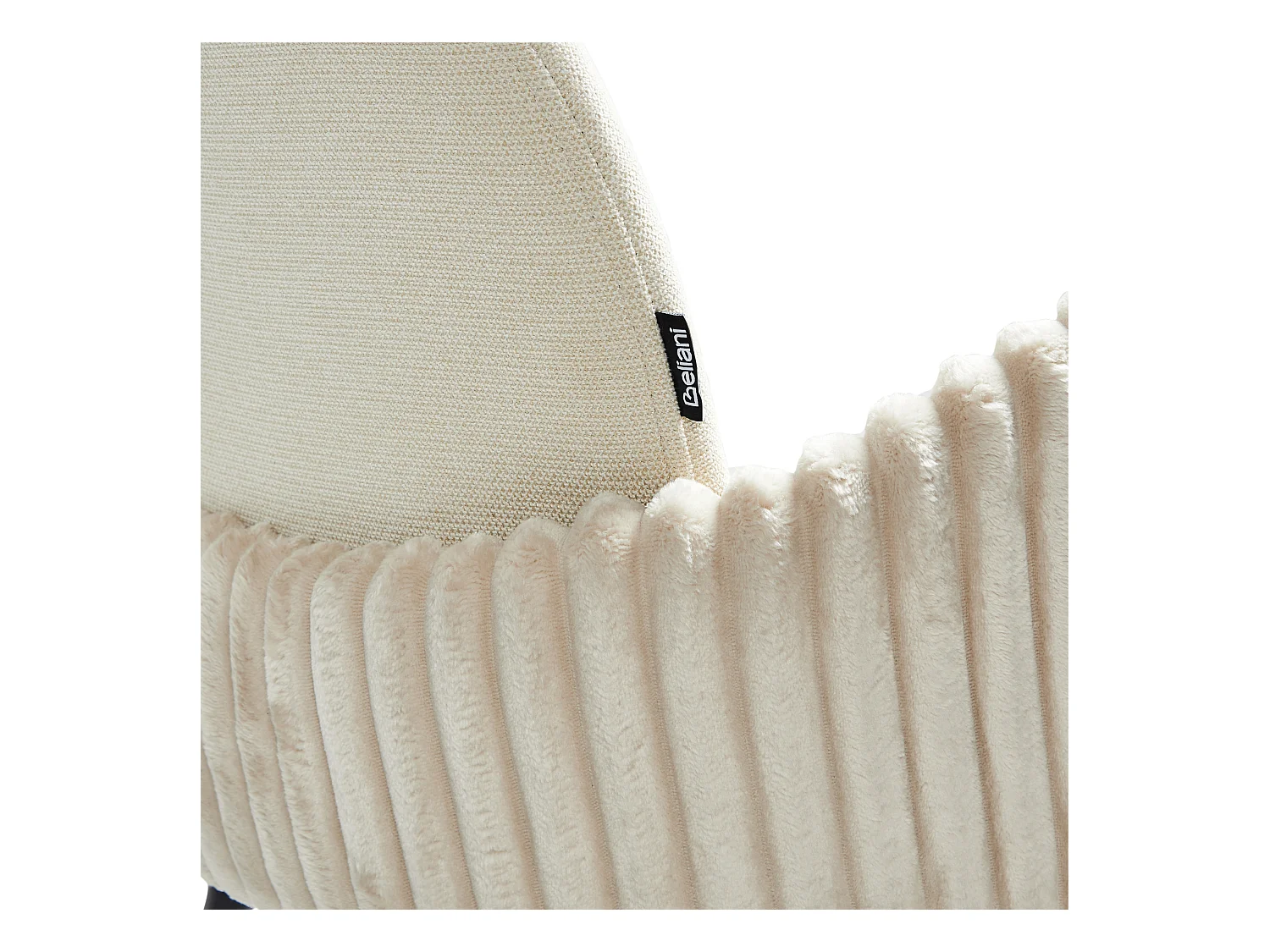 Lot de 2 chaises de bar AMITY Tissu Beige clair