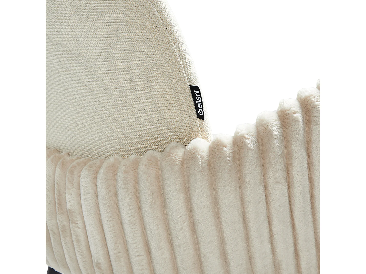 Lot de 2 chaises de bar AMITY Tissu Beige clair