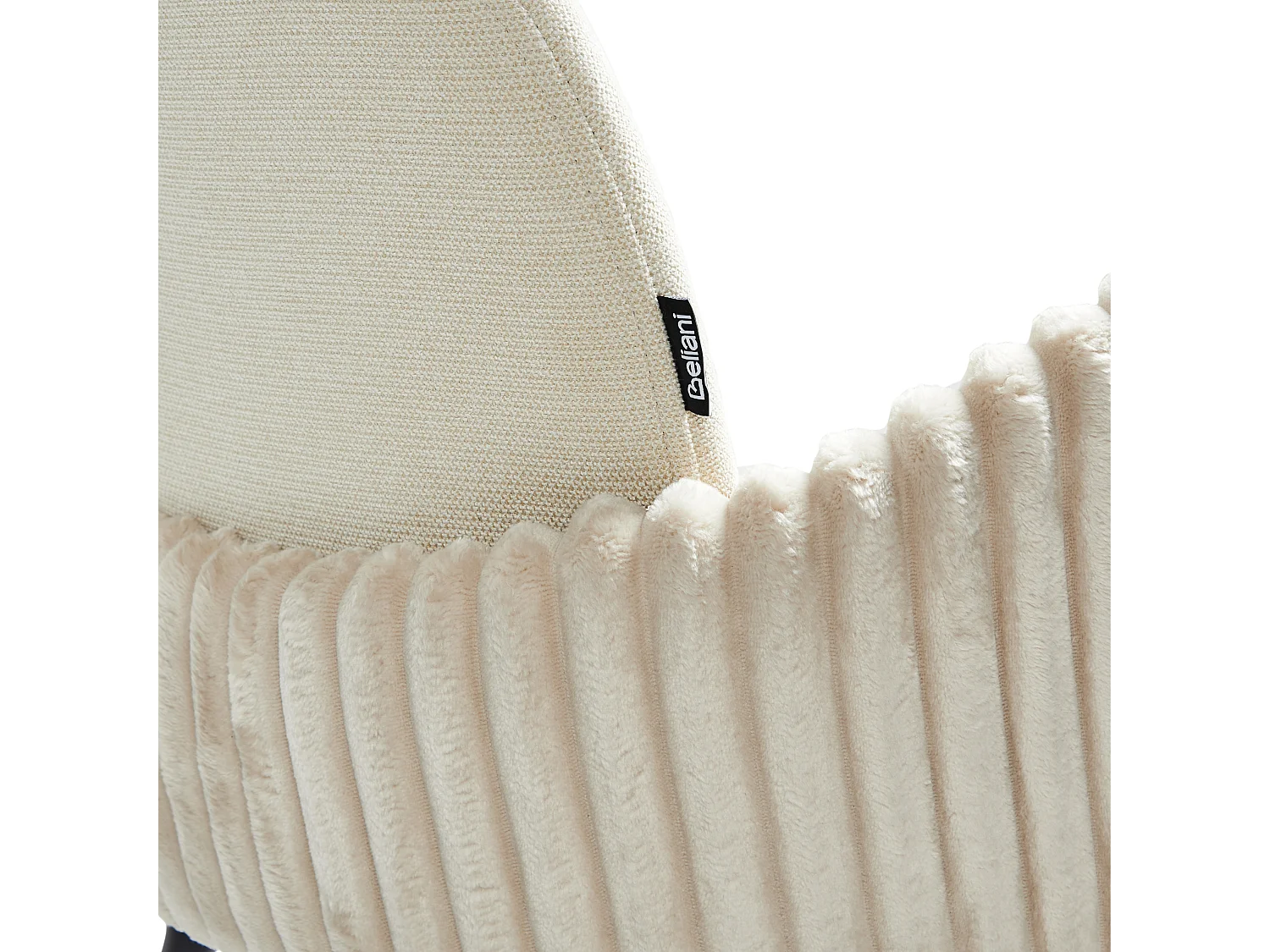 Set van 2 barstoelen AMITY Stof Lichtbeige