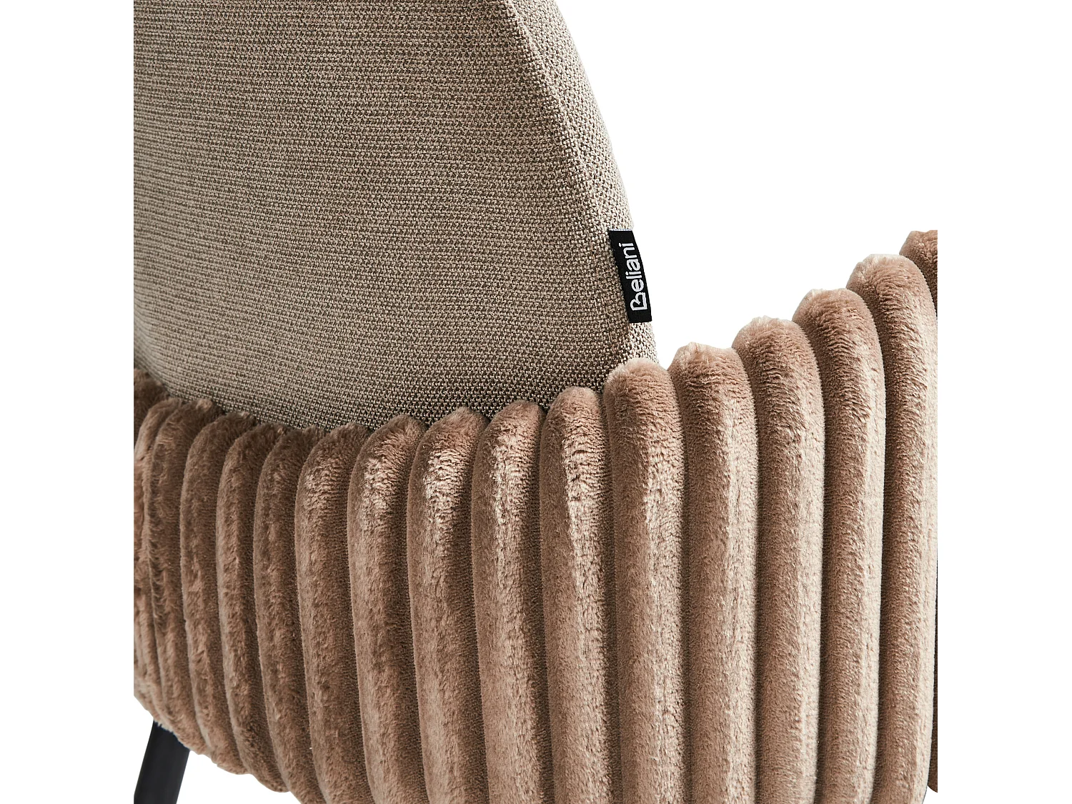 Lot de 2 chaises de bar AMITY Tissu Taupe