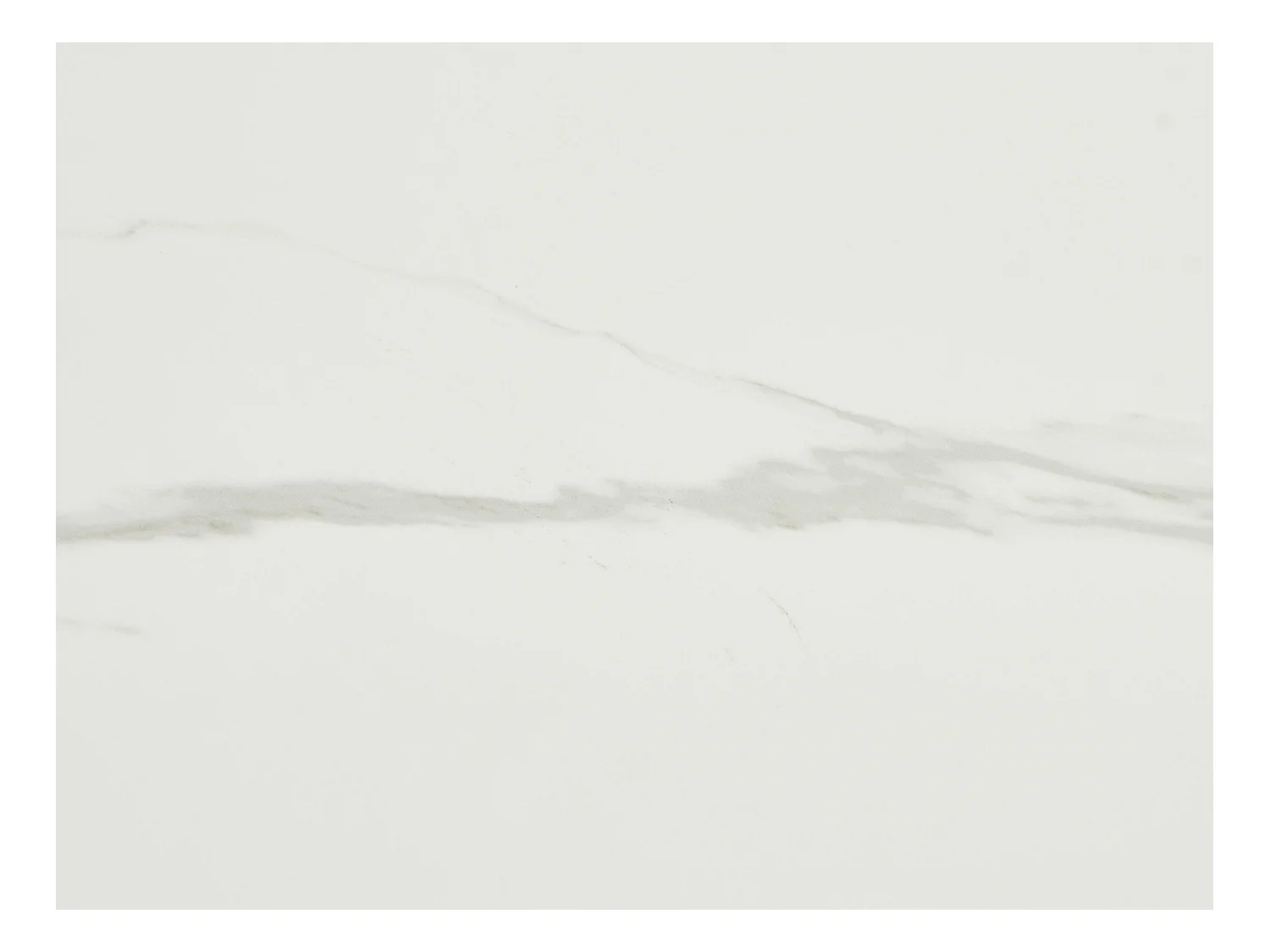 Tavolo da pranzo tondo 4 persone in ceramica e impiallacciatura Frassino - Effetto marmo bianco e naturale chiaro - ANTALIZA