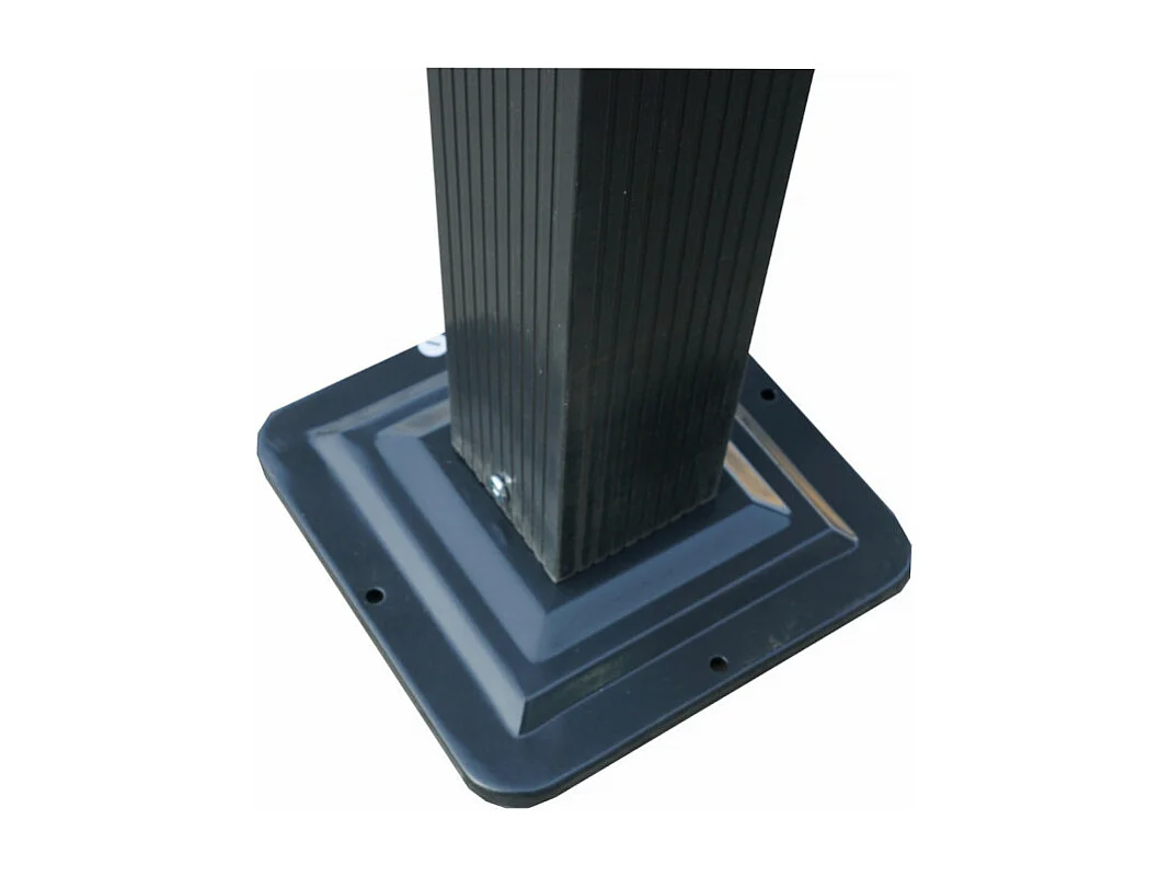 Tonnelle/Pergola aluminium 3x4m toile coulissante rétractable - Gris - BERCY XL