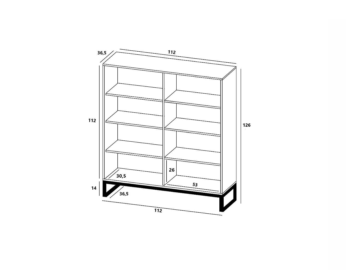 Buffet 4 portes, façades en relief, bleu marine mat, pieds métal cuivré, 112 cm - ELPIS