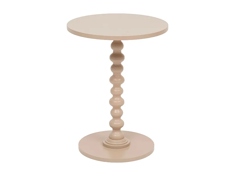 Table à café Table d'appoint Bois Beige noisette D 38 cm