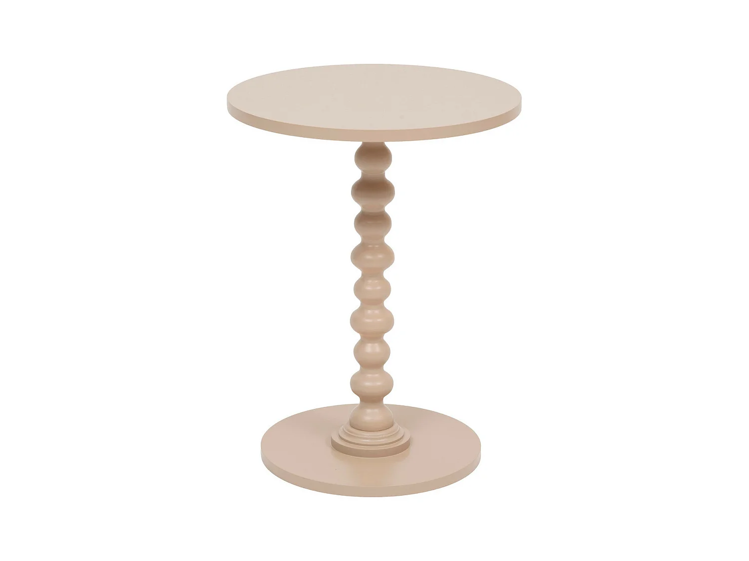 Table à café Table d'appoint Bois Beige noisette D 38 cm