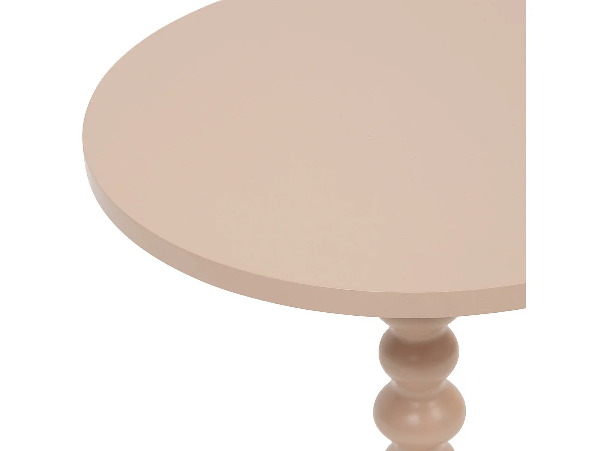 Table à café Table d'appoint Bois Beige noisette D 38 cm