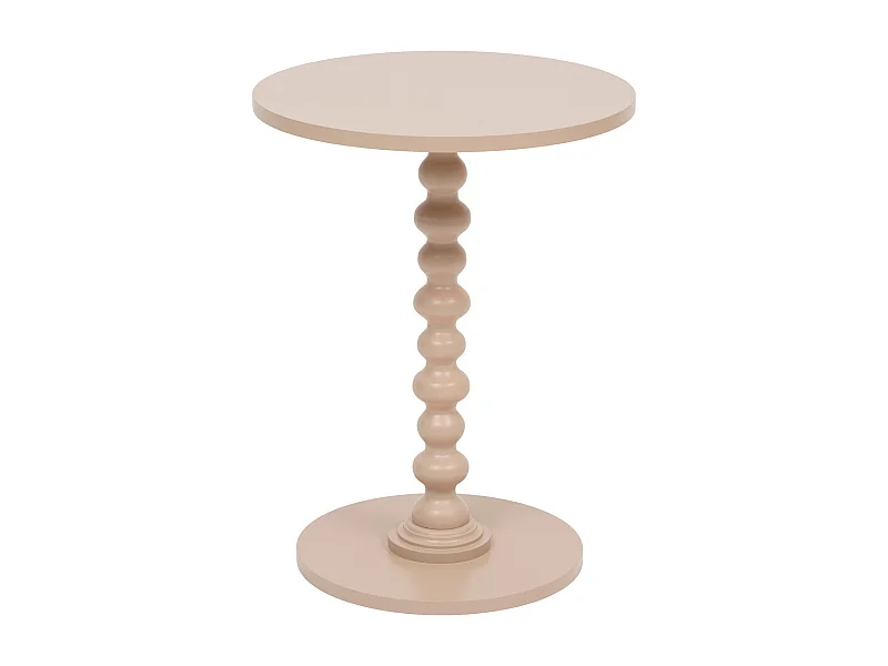 Table à café Table d'appoint Bois Beige noisette D 38 cm