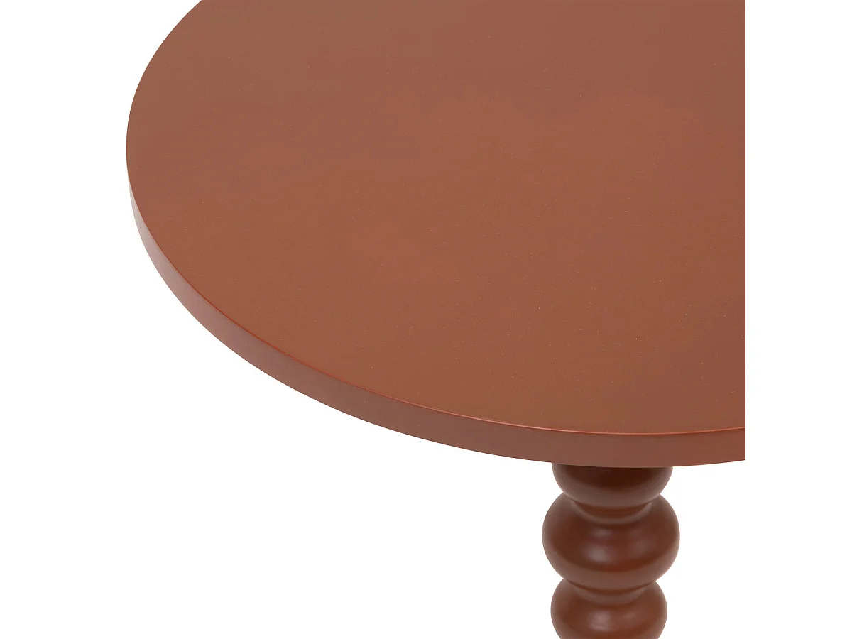 Table à café Table d'appoint Bois Terracotta D 38 cm