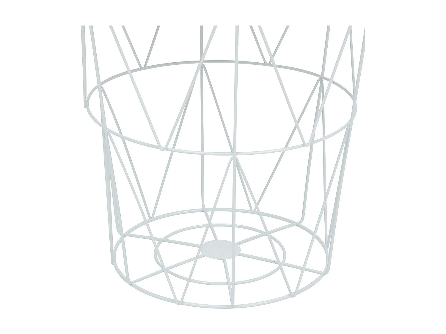 Table à café Table d'appoint en métal Blanc D 37 cm