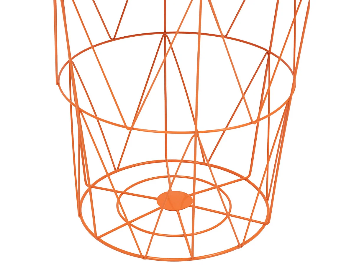 Table à café Table d'appoint en métal Orange D 37 cm