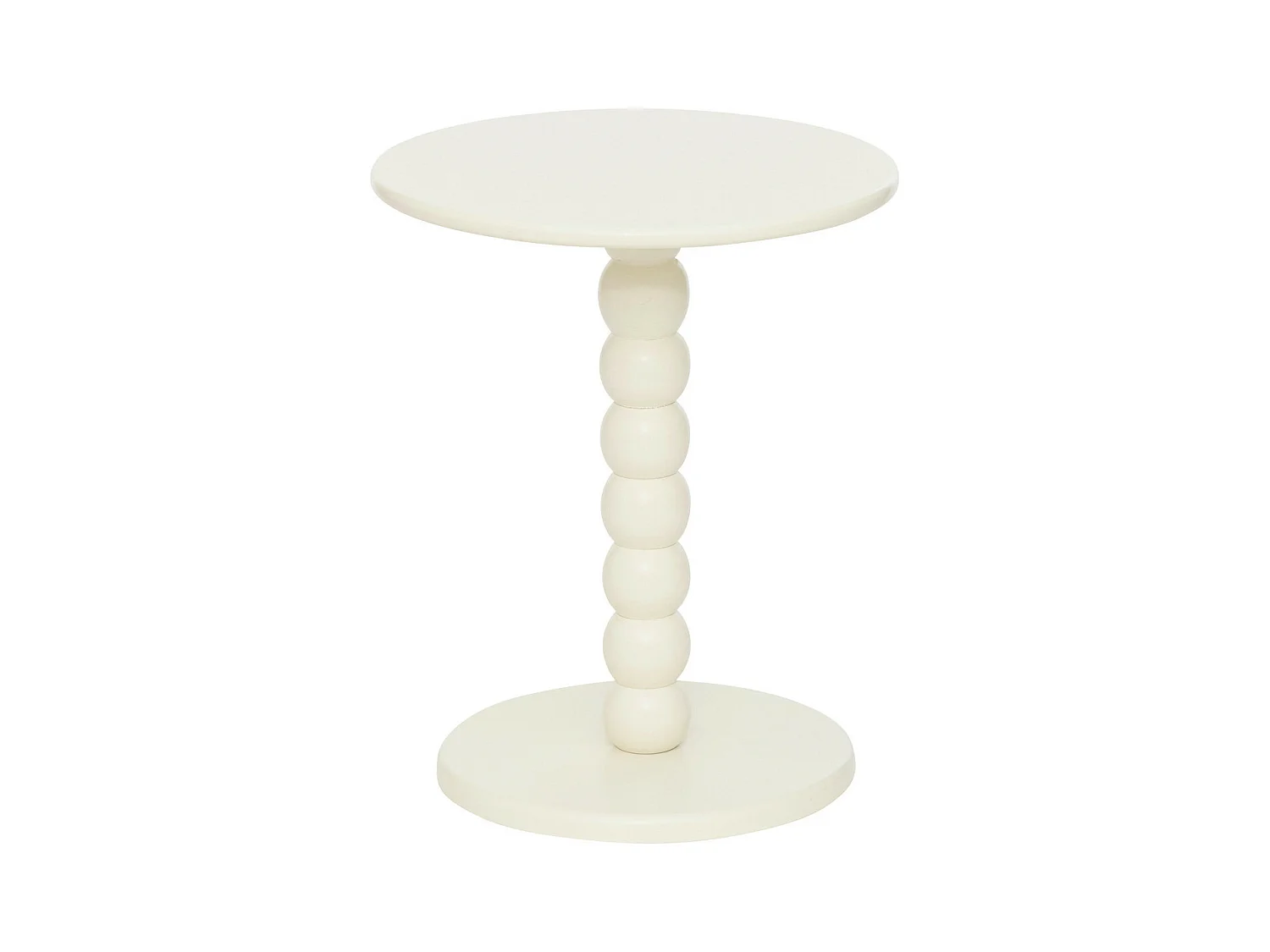 Table à café Table d'appoint en Bois Blanc cassé D 38 cm
