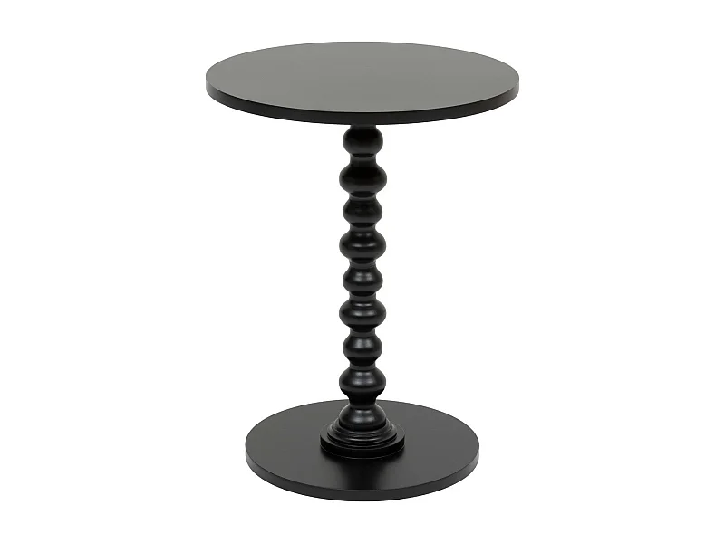 Table à café Table d'appoint Bois Noir D 38 cm