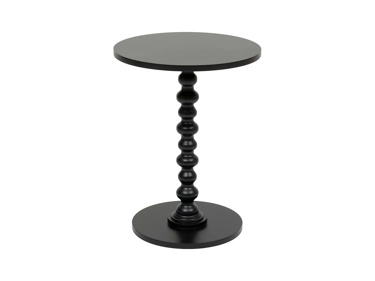 Table à café Table d'appoint Bois Noir D 38 cm