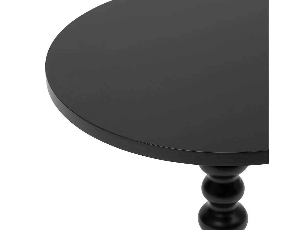 Table à café Table d'appoint Bois Noir D 38 cm