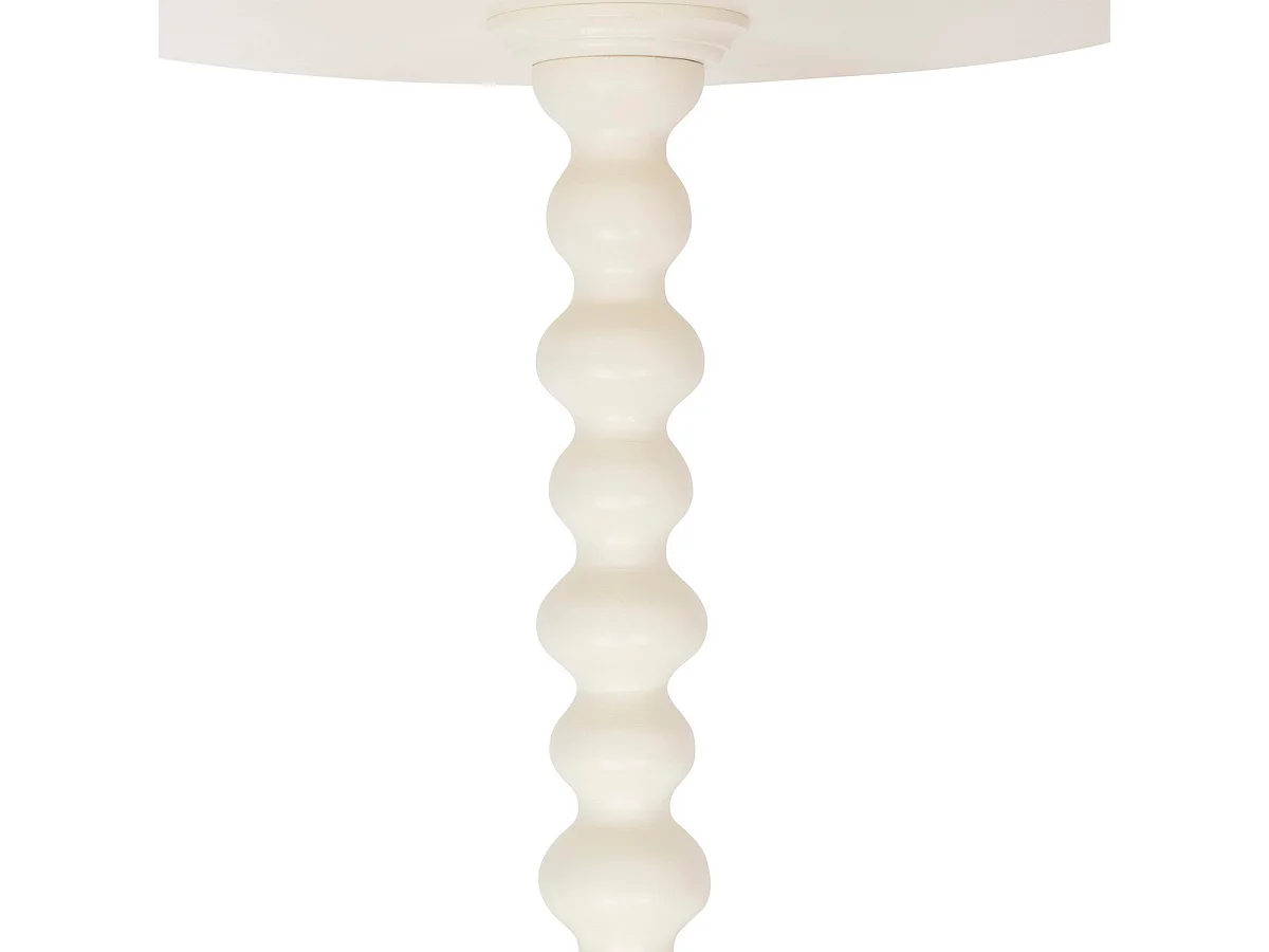 Table à café Table d'appoint Bois Blanc ivoire D 38 cm