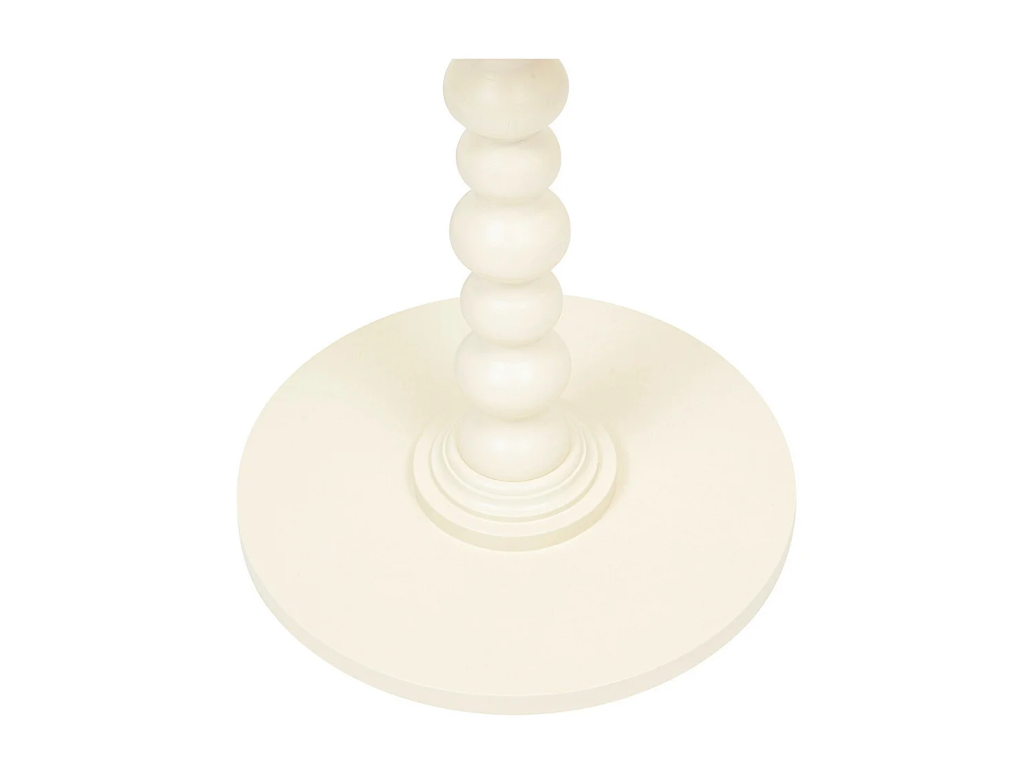 Table à café Table d'appoint Bois Blanc ivoire D 38 cm