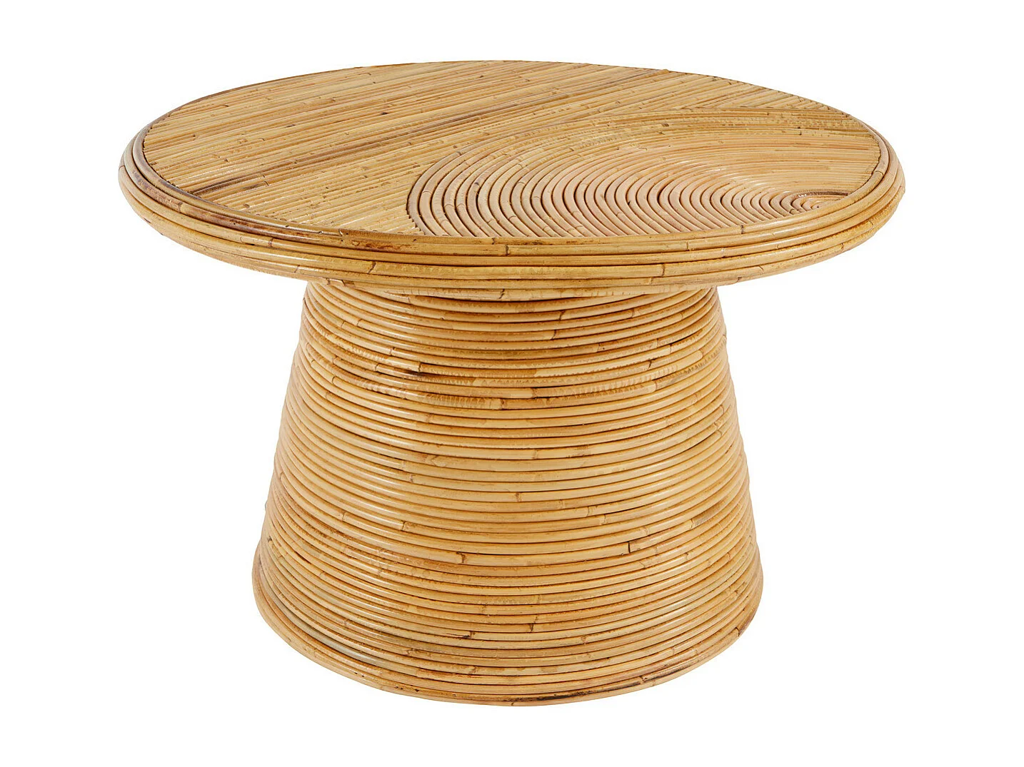 Table basse ronde en Rotin D 70 x H 45 cm