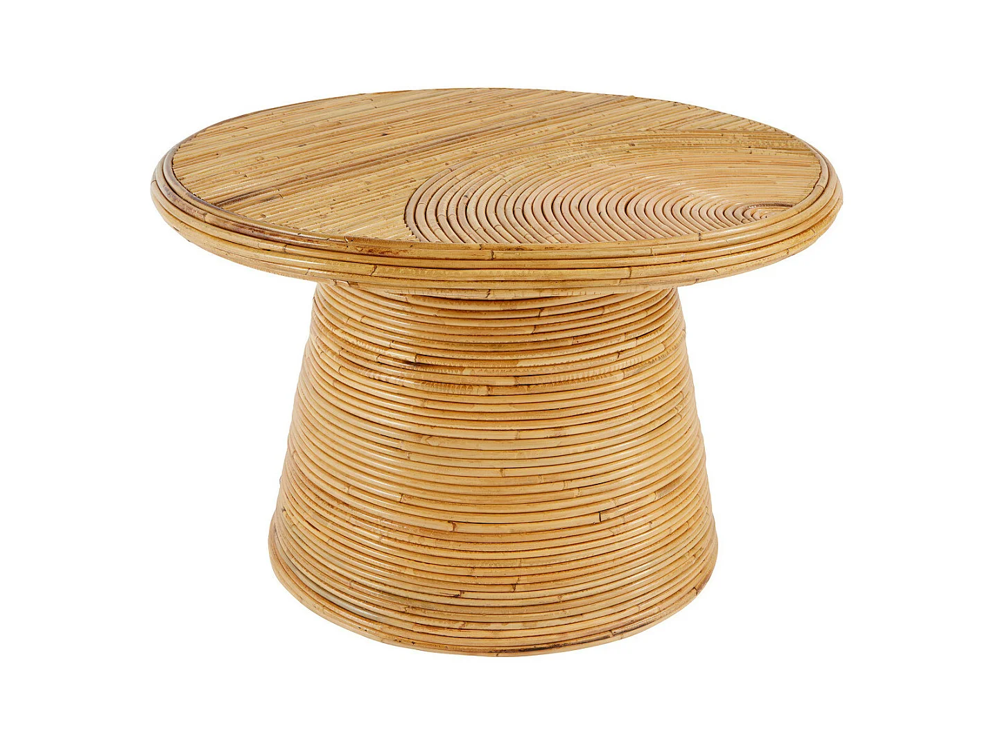 Table basse ronde en Rotin D 70 x H 45 cm