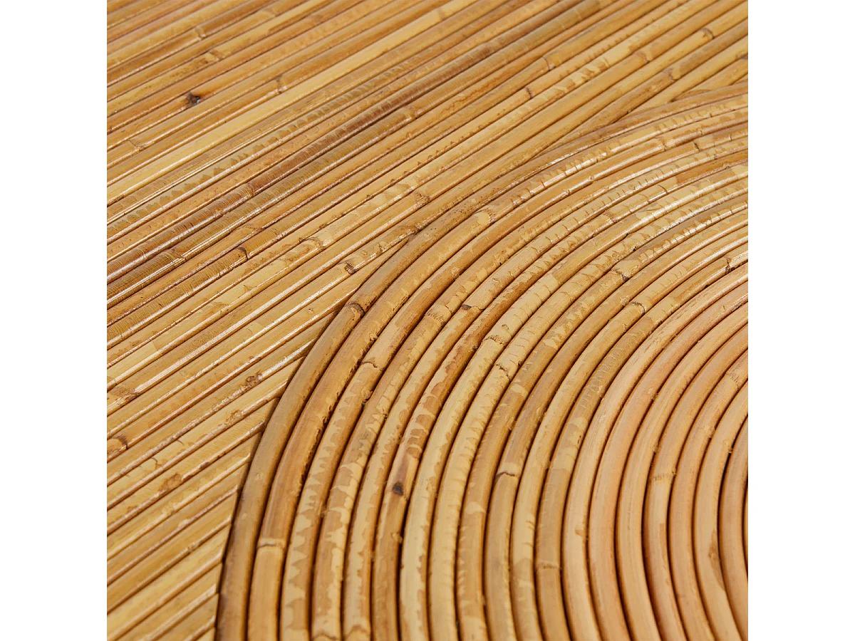 Table basse ronde en Rotin D 70 x H 45 cm