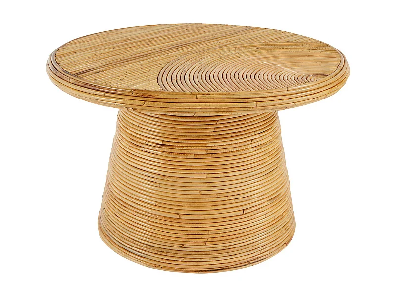 Table basse ronde en Rotin D 70 x H 45 cm