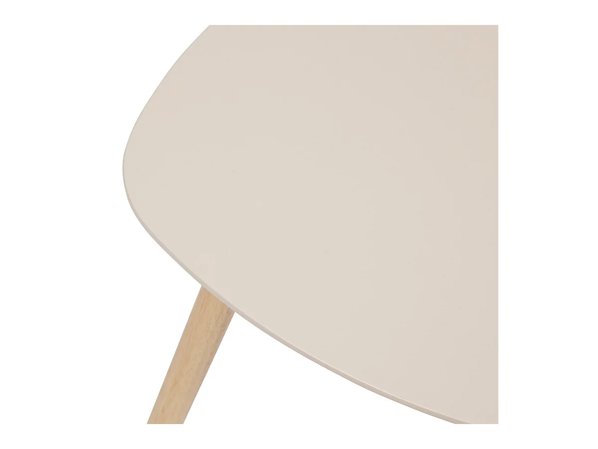 Lot 3 Tables gigognes en bois nuance de Beige à Blanc et pieds en bois naturel