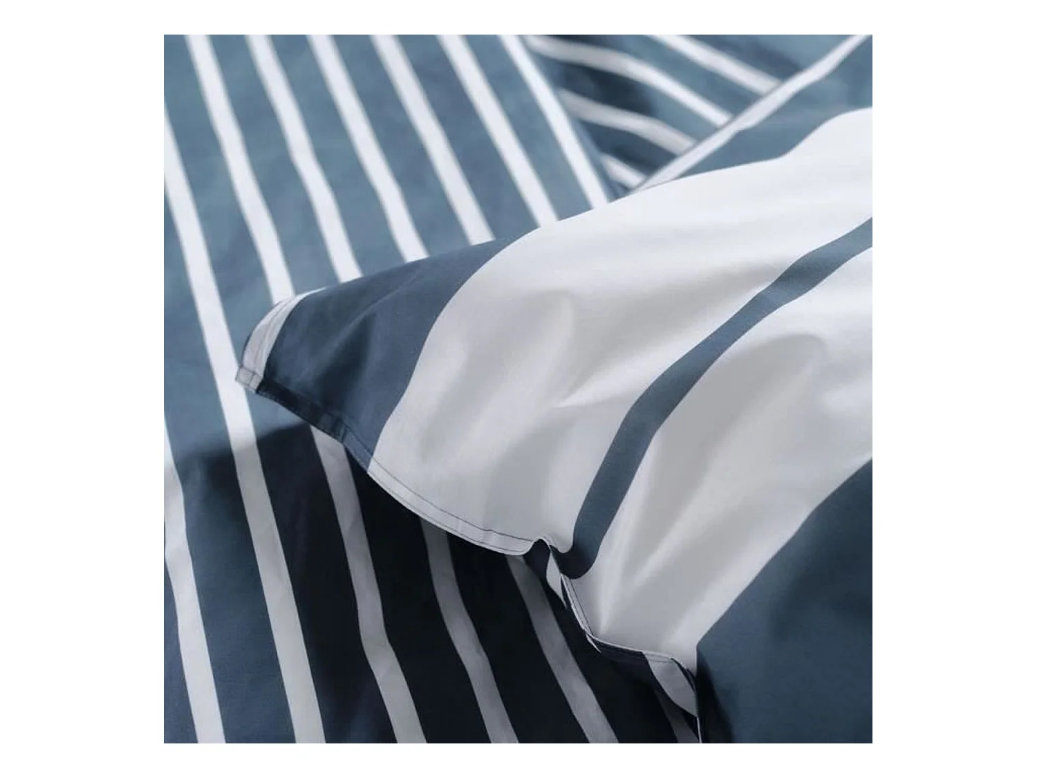 Dekbedovertrek 240 x 200 cm - Blauw en Wit