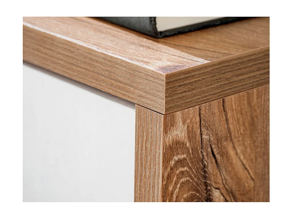 Meuble TV "RTV Dallas" 180cm Blanc & Chêne