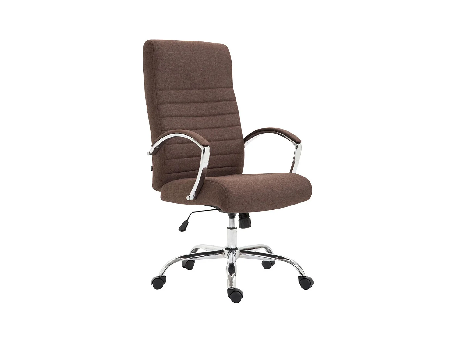 Chaise de bureau - Tissu & Cappuccino - Marron - Valais