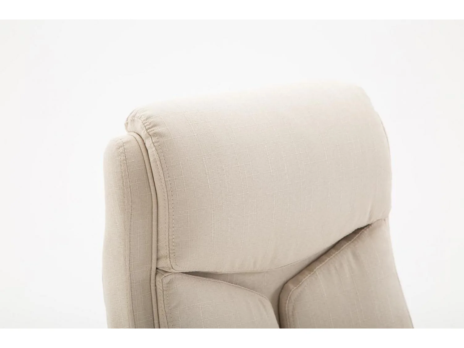 Chaise de bureau - Tissu & Noir - Crème - XL Vaud