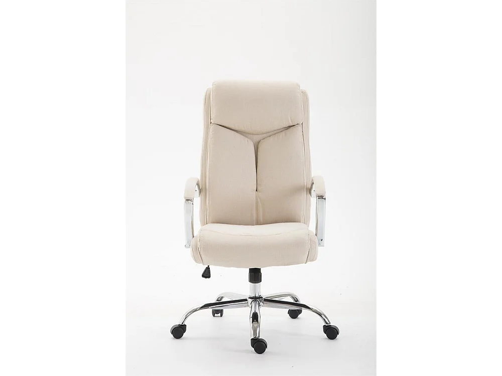 Chaise de bureau - Tissu & Noir - Crème - XL Vaud