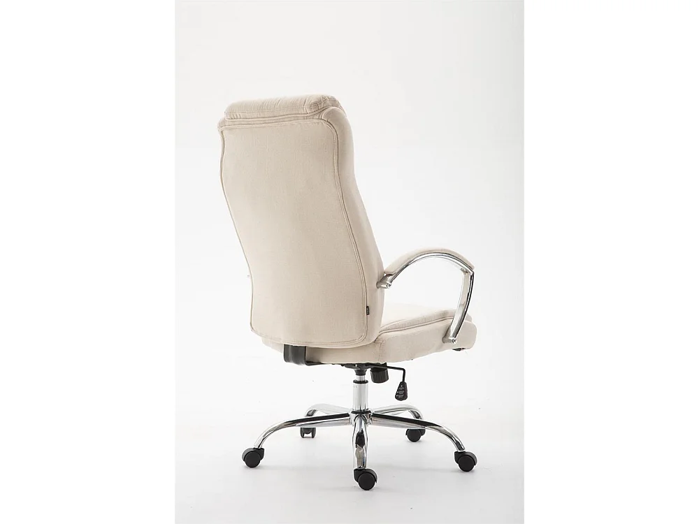 Chaise de bureau - Tissu & Noir - Crème - XL Vaud