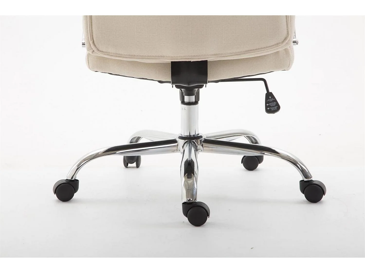 Chaise de bureau - Tissu & Noir - Crème - XL Vaud