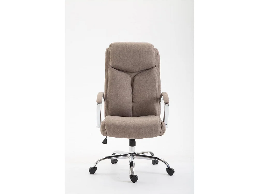 Chaise de bureau - Tissu & Noir - Taupe - XL Vaud