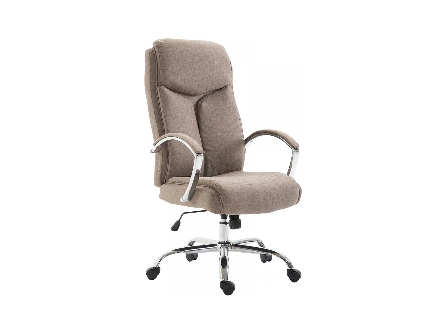 Chaise de bureau - Tissu & Noir - Taupe - XL Vaud