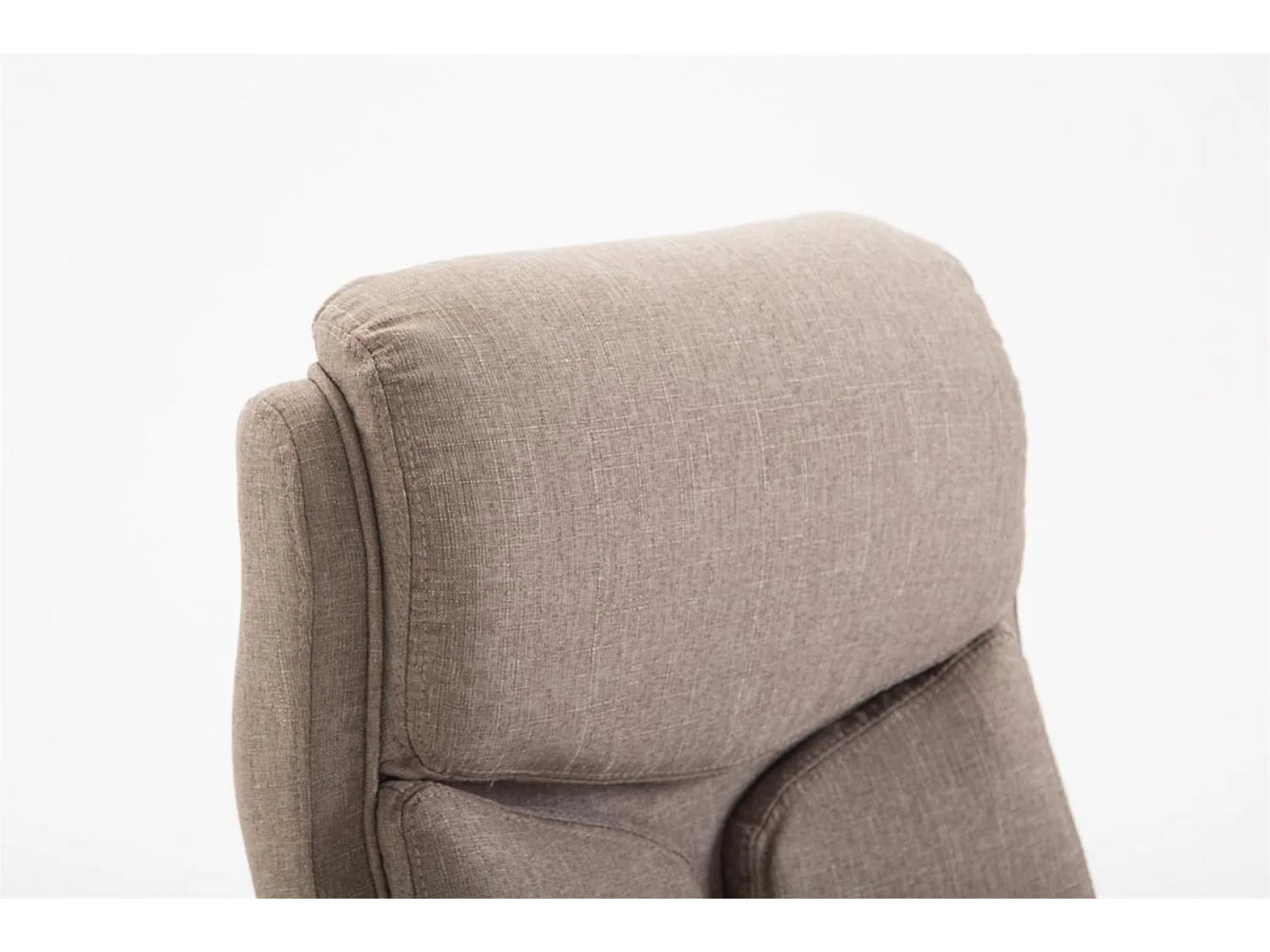 Chaise de bureau - Tissu & Noir - Taupe - XL Vaud