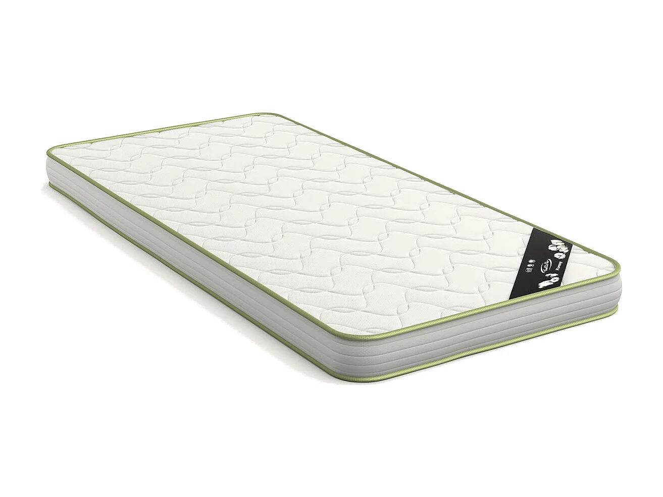 Pack lit enfant avec pieds et matelas 90x190 cm bois massif bois LILOW